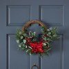 Nicbex Christmas Decorations Home Decor Christmas Wreaths for Front Door Leaves and Magnolia Christmas Wreath Artificial Pre-Decorated Holiday Accent - 2 of 4