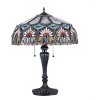 Chloe Lighting Sunny Tiffany-style 2 Light Floral Table Lamp 18" Shade - 2 of 2