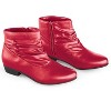 Collections Etc Faux Leather Scrunch Ankle Boots, Wide Width - 3 of 3