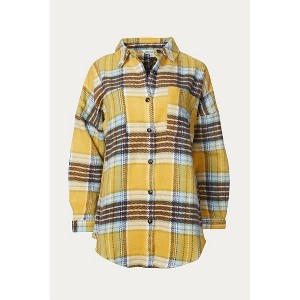 Women's PLAID BRUSHED SHIRT-JACKET - J.NNA - 1 of 1