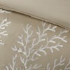 LIVN CO. 5-Piece Cotton Jaquard Duvet Set with Coral Embroidery - 3 of 4