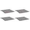 vidaXL Garden Chair Cushions Set, Outdoor Seat Pads, Gray, 19.7"x19.7"x1.2", Oxford Fabric, Foam Fiber Filled, California Proposition 65 Warning - 3 of 4