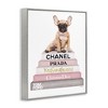 Stupell Industries Watercolor Bookstack French Bulldog Framed Giclee Art - 2 of 4