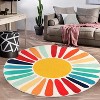 Coucheta Area Rug Machine Washable Non-Slip Modern Minimalist Accent Carpet for Living Room Bedroom Entryway,Multi-Color & Size - 2 of 4