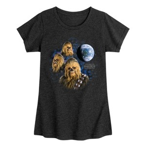 Girls' - Star Wars - Chewie Moon Toddler And Youth Girls Fitted Short Sleeve Tee Fitted Short Sleeve Graphic T-Shirt - 1 of 3
