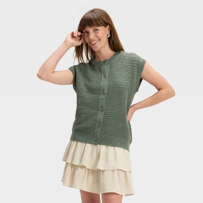 Women's Pointelle Sweater Vest - Universal Thread™
