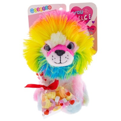 Galerie Valentine's Colorful Lion Plush with Candy - 0.93oz