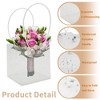 Unique Bargains Florist Bouquet Bag with Handle for Birthday Christmas Mother's Day Wedding Clear White 10 Pcs - 3 of 4