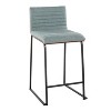 Set of 2 Mason-Mara Counter Height Barstools Black/Walnut/Green - LumiSource - 2 of 4