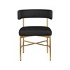 Meridian Furniture,Rivage Durable Linen Textured Fabric Dining Chair, Set of 2 - 3 of 4
