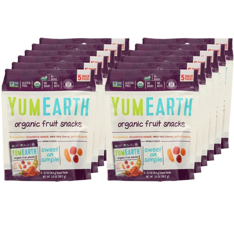 Yumearth Organic Fruit Snacks - Case of 12/5 pack, .7 oz, 1 of 8