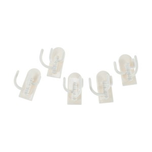 Unique Bargains Utility 3-Hook Adhesive 3.15"x1.38" 5 Pcs - 1 of 4