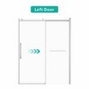 DOMETOUR S-RM6076TC 56-60'W x 76'H Frameless Sliding Shower Door, Chrome Hardware, Towel Bar & Handle - 4 of 4