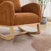 NicBex Polyester Glider Rocking Chair,Upholstered Nursery Rocking Chairs with High Backrest,Modern Rocking Chair,Nursing Chair for Bedroom - 3 of 4