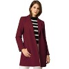 INSPIRE CHIC Women's Regular Fit Notched Lapel Long Sleeve Buttoned Classic Coat - image 2 of 4