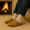 CUSHIONAIRE Haven Genuine Leather Clogs for Women – Faux Fur Lined  Slip-On Womens Shoes with Cork Footbed and Adjustable Buckle - 2 of 4