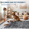 Washable Non-Slip Plaid Carpet - Modern Short Pile Rug for Living Room, Bedroom & Laundry Room - Soft Anti-Foul Home Decor - 4 of 4