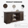Farmhouse Style TV Stand for 65-inch TV, Entertainment Center with Storage and Sliding Barn Doors, Grey - 2 of 4