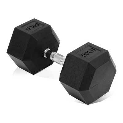 Sapphtopaz Rubber Coated Hex Dumbbell, Dumbbell Set with Non-Slip Grips for Exercise, Muscle Toning, Space-saving Home Gym Strength Training Dumbbells
