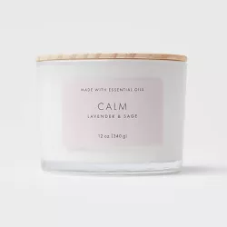 Wood Lidded Glass Wellness Calm Candle - Project 62™