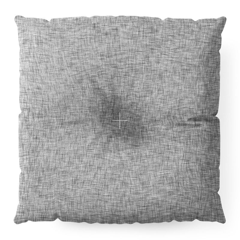 Holli Zollinger Linen Grey Light Square Floor Pillow - Deny Designs, 2 of 5