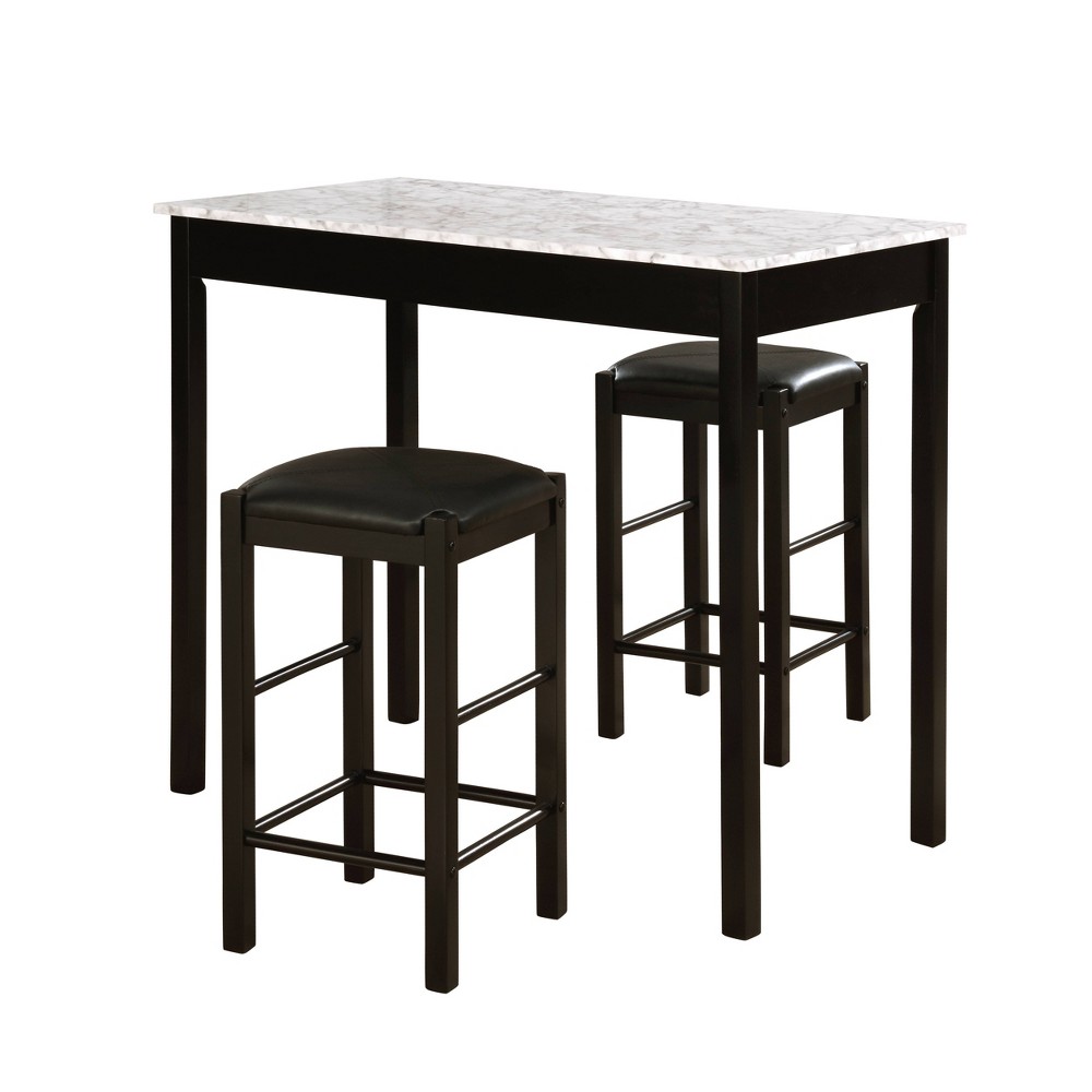 Photos - Dining Table Linon 3pc Lancer Tavern Backless Stools and Counter Height Table Dining Set Faux 