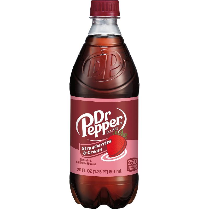 Dr Pepper Strawberries &#38; Cream Soda - 20 fl oz Bottle, 4 of 9