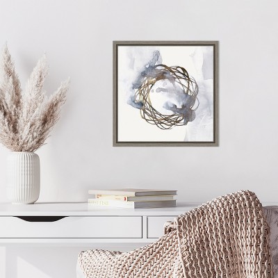 Eva Watts Abstract Concentric Lines Canvas Wall Art, 22.56 x 22.56 in