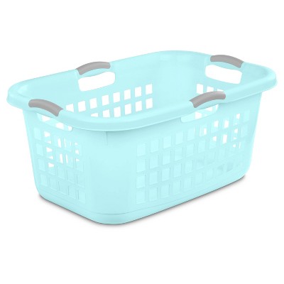 2 Bushel Laundry Basket Aqua with Gray Handles - Room Essentials™