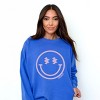 Simply Sage Market S.W.Smiley Smiley Face Outline Puff Print Garment Dyed Sweatshirt - 2 of 4