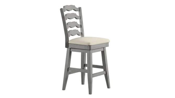 24" South Hill French Ladder Back Swivel Counter Height Chair - Inspire Q, 2 of 12, play video