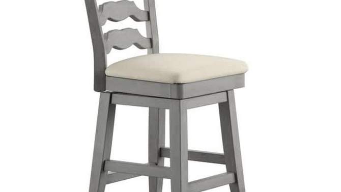 24" South Hill French Ladder Back Swivel Counter Height Chair - Inspire Q, 2 of 12, play video