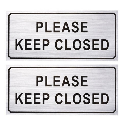 Please Close Signs 2-Pack Keep Closed Gate Signs Business And X For Dog Gate 
