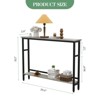 5.9" Slim Sofa Table, 2 Tier Narrow Console Table with Adjustable Shelf, Space-Saving Behind Couch Table - 3 of 4
