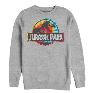 Men's Jurassic Park Groovy Tie-Dye Logo Sweatshirt - 1 of 3
