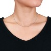 EVERLY JEWELRY | 10K White Gold 1mm Tube Design Stations On 0.9mm Cable Chain Necklace, 17 inc - 3 of 4