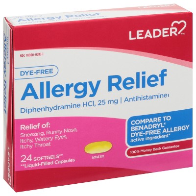 Leader Allergy Relief 24 Softgels