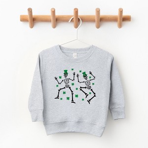 The Juniper Shop Shamrocks And Dancing Skeletons Toddler Graphic Sweatshirt - 1 of 2