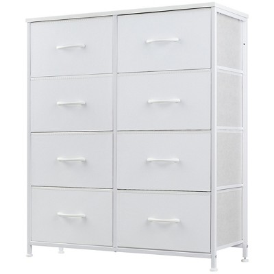 AZL1 Life Concept Utility Storage Drawers Stylish and Functional Storage, 8 Drawer Dresser for Nursery, Closet, Entryway, White, 31.5"*11.8"*36.4"