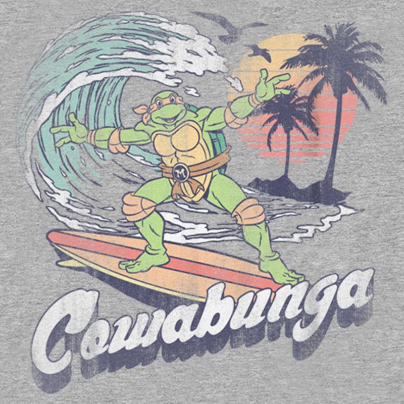 Boy's Teenage Mutant Ninja Turtles Retro Cowabunga Michelangelo T-Shirt, 2 of 6