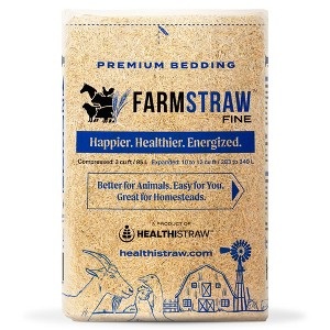 HealthiStraw FarmStraw Fine Cut, All-Natural, Clean Animal Straw Bedding Hobby Farms, Small Pets, 3 cu ft (10-12 cu ft usable volume) - 1 of 4