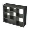 7 Cube Open Shelf Bookcase, Wood Display Cabinet with Shelves Modern Farmhouse Bookshelf Low Bookcase for Library, Entryway, Living Room - 2 of 4
