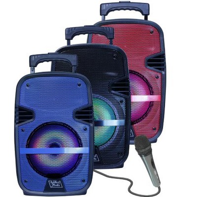 TOPTECH SPIKE-8 Portable Bluetooth Speaker with Disco Ball & Wired Mic, 1600W