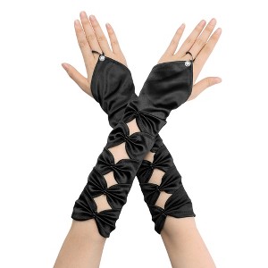 INSPIRE CHIC Women's Fingerless Elbow Length Hollow Out Gloves 1 Pair - 1 of 4