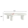 Modern Black Cloud Coffee Table, 47 inch Low Coffee Table with Thicken Round Edge and 4 Legs,Irregular Coffee Table Asymmetrical Unique Center Table - 3 of 4