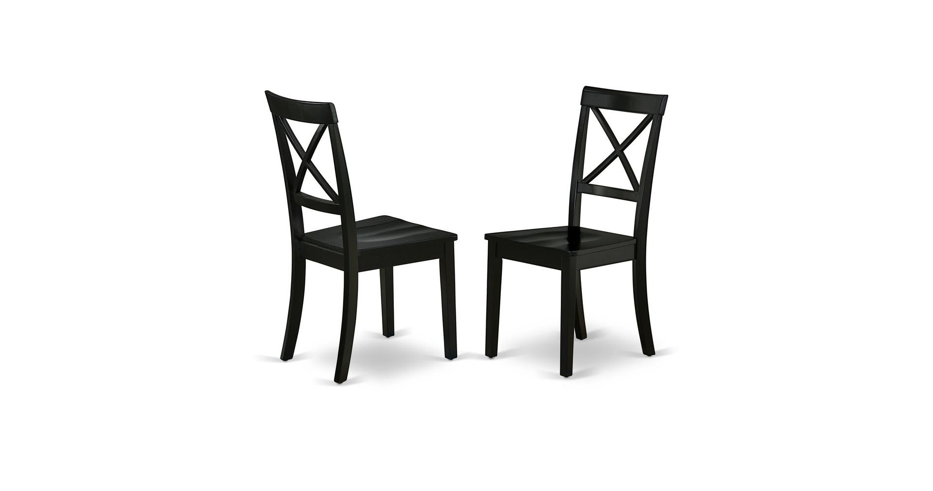 East West Furniture, Dining Chair Black, BOC-BLK-W (set of 2)