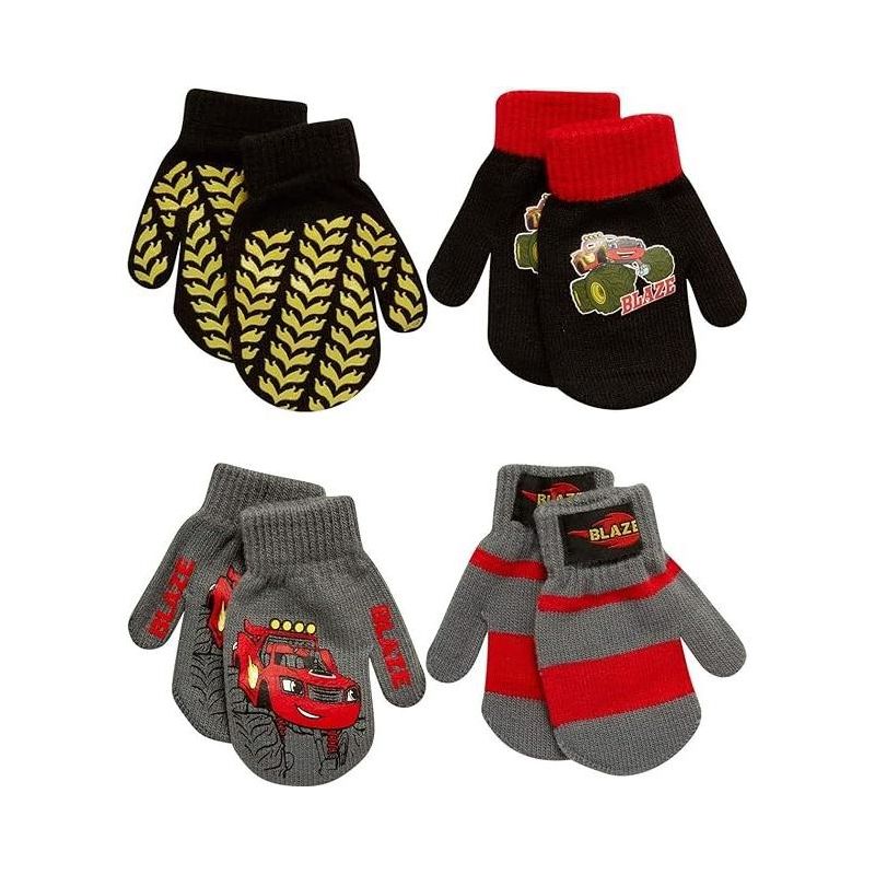 Paw Patrol Boys 4 Pair Gloves or Mittens Cold Weather Set, Little Boys Age 2-7, 1 of 6