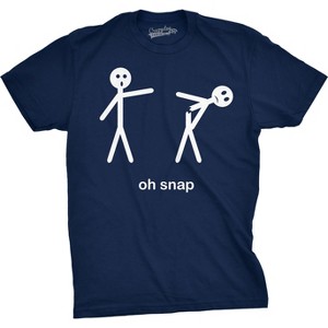 Mens Oh Snap Funny Stick Figure Hilarious Sarcastic Adult Humor Sarcasm T shirt - Crazy Dog Men's T Shirt - 1 of 4