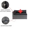 YOOCOZZ 5-Piece Outdoor Rattan Sectional Sofa Set with Loveseats, Armless Sofas, and Table, Free Combination - 4 of 4