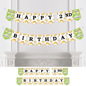 Big Dot of Happiness 2nd Birthday Taco Twosday - Fiesta Second Birthday Party Bunting Banner - Party Decorations - Happy 2nd Birthday - 1 of 4